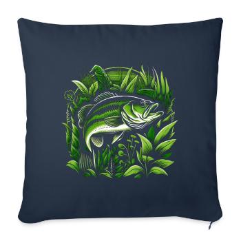Bass Fish - Sofakissenbezug 45 x 45 cm - Navy - Vorne
