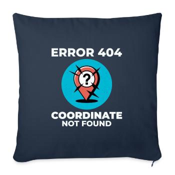 Fragezeichen-Stecknadel – GIS-Fehler "Verlorener Standort" - Sofakissenbezug 45 x 45 cm - Navy - Vorne