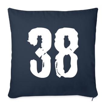 38 Number jersey - Sofa pillowcase 17,3'' x 17,3'' (45 x 45 cm) - navy - Front