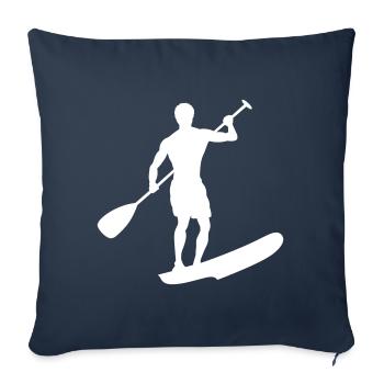 Conception de l’athlète SUP - Housse de coussin décorative 45 x 45 cm - bleu marine - Devant