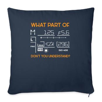What Part Of Photo Photography Photographer Image Camera - Sofa pillowcase 17,3'' x 17,3'' (45 x 45 cm) - navy - Front