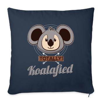 Totally Koalafied Funny Koala Bear Funny Meme - Housse de coussin décorative 45 x 45 cm - bleu marine - Devant