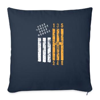 Circuit des ateliers de mécanique automobile en Amérique - Housse de coussin décorative 45 x 45 cm - bleu marine - Devant