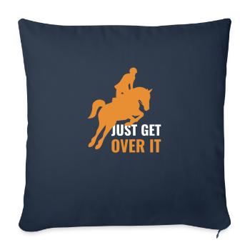 Einfach drüber wegkommen Pferd Reiter Reitsport - Sofakissenbezug 45 x 45 cm - Navy - Vorne