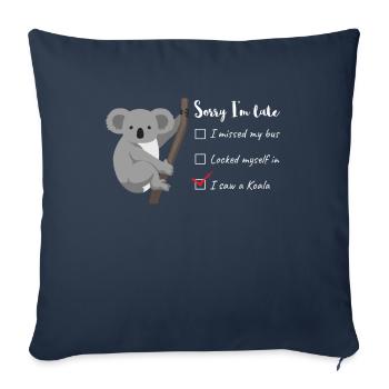 Désolé j'ai vu un Koala Australia Animal Zoo - Housse de coussin décorative 45 x 45 cm - bleu marine - Devant