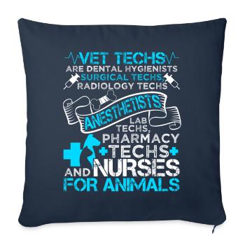 Vet Tech Veterinary Technician Job Title - Sofakissenbezug 45 x 45 cm - Navy - Vorne