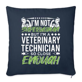 Vet Tech Veterinary Technician Job Title - Sofa pillowcase 17,3'' x 17,3'' (45 x 45 cm) - navy - Front