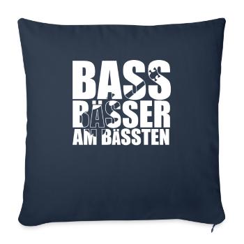 Bass Player Gift BASS BÄSSER AM BÄSSTEN Bassist - Sofa pillowcase 17,3'' x 17,3'' (45 x 45 cm) - navy - Front