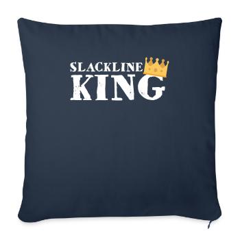 Slackline King Leisure Hobby Gift Funny - Housse de coussin décorative 45 x 45 cm - bleu marine - Devant