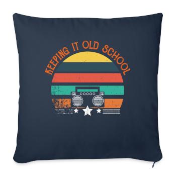 Keeping it Old School The Best - Sofa pillowcase 17,3'' x 17,3'' (45 x 45 cm) - navy - Front