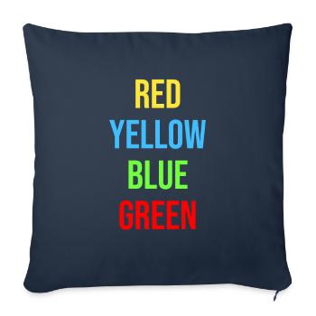 Psychology Stroop Effect Gift Idea - Sofa pillowcase 17,3'' x 17,3'' (45 x 45 cm) - navy - Front