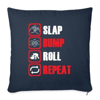 Slap Bump Roll cadeau de Jiu Jitsu brésilien BJJ - Housse de coussin décorative 45 x 45 cm - bleu marine - Devant
