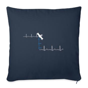 Canoe kayak paddling gift canoeing - Sofa pillowcase 17,3'' x 17,3'' (45 x 45 cm) - navy - Front