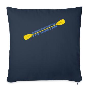 Kayak kayak Tshirt Kayak - Housse de coussin décorative 45 x 45 cm - bleu marine - Devant