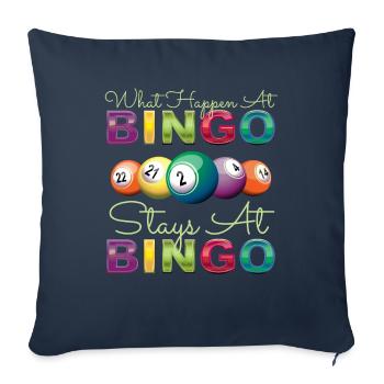What Happen At Bingo Retiree Gambling Recreation - Sofa pillowcase 17,3'' x 17,3'' (45 x 45 cm) - navy - Front