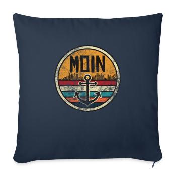 Moin Anker love Bremen Hamburg - Sofa pillowcase 17,3'' x 17,3'' (45 x 45 cm) - navy - Front