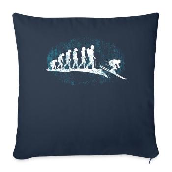Ski Evolution Skifaher - Sofakissenbezug 45 x 45 cm - Navy - Vorne
