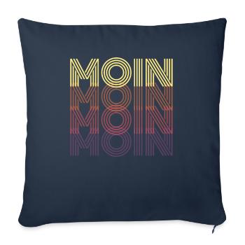 Moin Moin - Housse de coussin décorative 45 x 45 cm - bleu marine - Devant