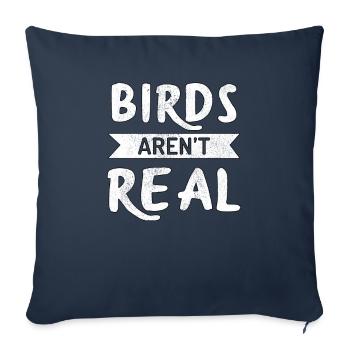 Les oiseaux ne sont pas réels - Les oiseaux ne sont pas réels - Housse de coussin décorative 45 x 45 cm - bleu marine - Devant