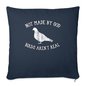 Les oiseaux ne sont pas réels - Housse de coussin décorative 45 x 45 cm - bleu marine - Devant