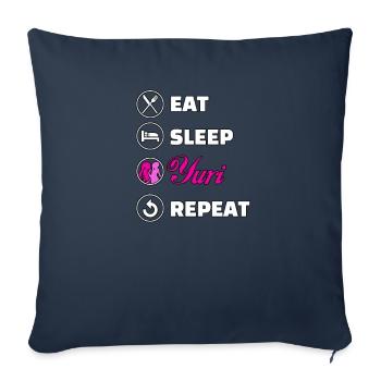 Anime yuri - Sofa pillowcase 17,3'' x 17,3'' (45 x 45 cm) - navy - Front