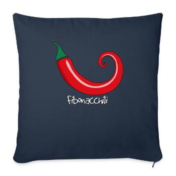 Chili-Schote Fibonacci Spirale Goldener Schnitt - Sofakissenbezug 45 x 45 cm - Navy - Vorne