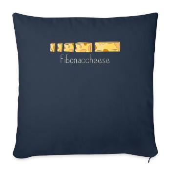Fromage Fibonacci - Housse de coussin décorative 45 x 45 cm - bleu marine - Devant