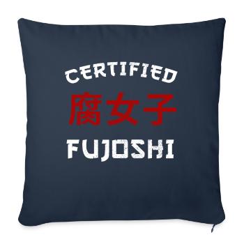 Certified Fujoshi - Boy Love - Sofa pillowcase 17,3'' x 17,3'' (45 x 45 cm) - navy - Front