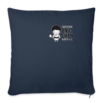 Oniichan Anime Meme Hentai Gift - Sofa pillowcase 17,3'' x 17,3'' (45 x 45 cm) - navy - Front