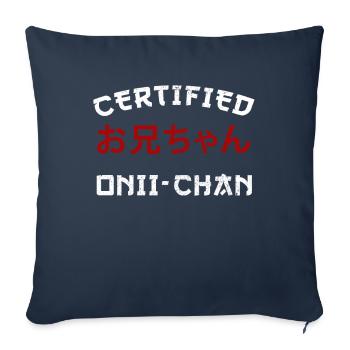 Oniichan Anime Meme Hentai Gift - Sofa pillowcase 17,3'' x 17,3'' (45 x 45 cm) - navy - Front