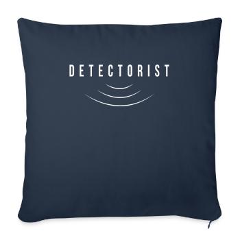 Détecteur Détecteur de métaux Passe-temps au trésor - Housse de coussin décorative 45 x 45 cm - bleu marine - Devant