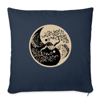 Vikings Nordic mythology rune fish - Sofa pillowcase 17,3'' x 17,3'' (45 x 45 cm) - navy - Front