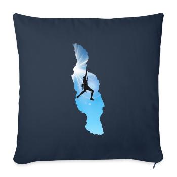 Carmine climbing design for rock climbing fans - Sofa pillowcase 17,3'' x 17,3'' (45 x 45 cm) - navy - Front