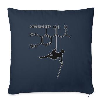 Escalade d'adrénaline - conception pour les fans d'escalade - Housse de coussin décorative 45 x 45 cm - bleu marine - Devant