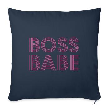 Patron bébé - Housse de coussin décorative 45 x 45 cm - bleu marine - Devant