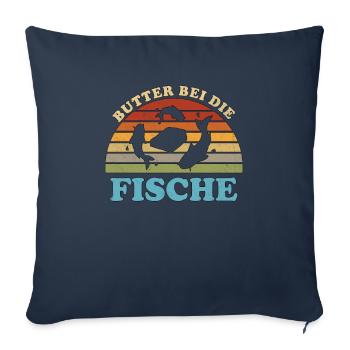 Sprüche Plattdeutsch - Sofakissenbezug 45 x 45 cm - Navy - Vorne