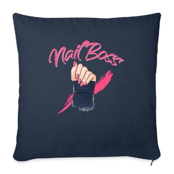 Nail Boss - nail design - Sofa pillowcase 17,3'' x 17,3'' (45 x 45 cm) - navy - Front