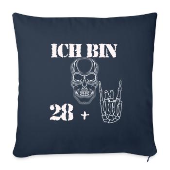 30. Geburtstag Geschenk Rocker Style Ich bin 28 + - Sofakissenbezug 45 x 45 cm - Navy - Vorne