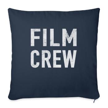 Film crew filmmaker cameraman camerawoman - Sofa pillowcase 17,3'' x 17,3'' (45 x 45 cm) - navy - Front