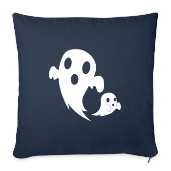 Geister Gespenst Halloween Kostüm - Sofakissenbezug 45 x 45 cm - Navy - Vorne