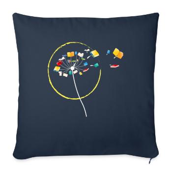 Books flower reading book literature - Sofa pillowcase 17,3'' x 17,3'' (45 x 45 cm) - navy - Front