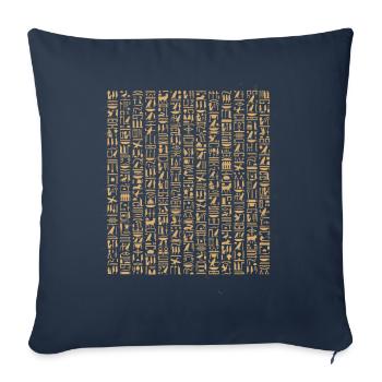 Egyptian hieroglyphics Egypt pyramid - Sofa pillowcase 17,3'' x 17,3'' (45 x 45 cm) - navy - Front