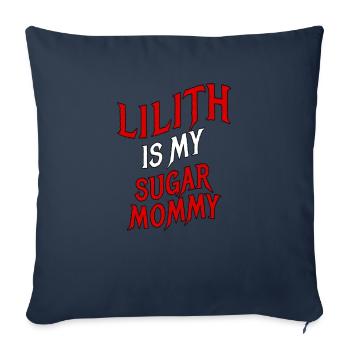 Toyboy Gift Lilith est ma maman de sucre Oui papa - Housse de coussin décorative 45 x 45 cm - bleu marine - Devant