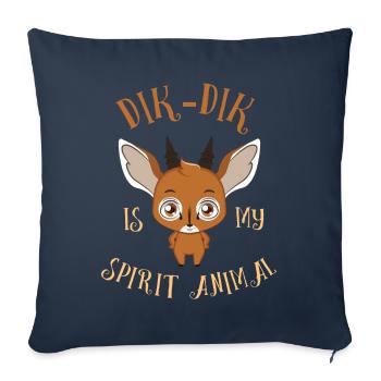 Dik-Dik est mon animal bébé antilope afrika - Housse de coussin décorative 45 x 45 cm - bleu marine - Devant