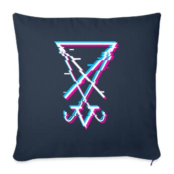 Sigil of Lucifer Aesthetic Goth Satanist Geschenk - Sofakissenbezug 45 x 45 cm - Navy - Vorne