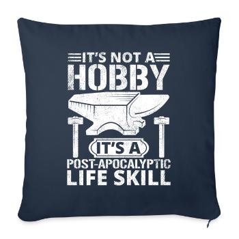 Not A Hobby Drôle de forgeron métallurgie - Housse de coussin décorative 45 x 45 cm - bleu marine - Devant