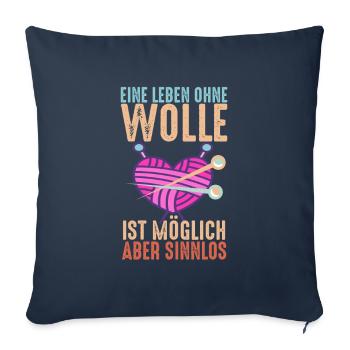 Stricken Häkeln und kreative Handarbeiten - Sofakissenbezug 45 x 45 cm - Navy - Vorne