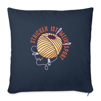 Stricken Häkeln und kreative Handarbeiten - Sofakissenbezug 45 x 45 cm - Navy - Vorne