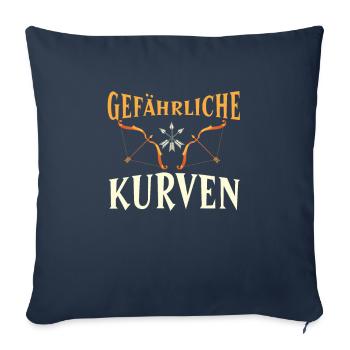 Bogenschießen Designs für Bogenschützen - Sofakissenbezug 45 x 45 cm - Navy - Vorne