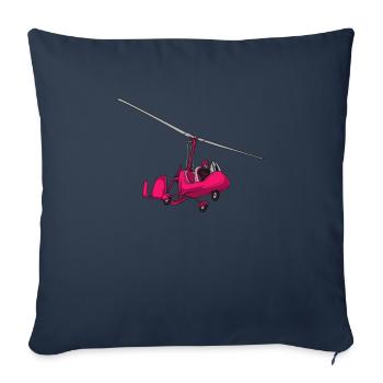 Gyrocopter 1649 - Sofa pillowcase 17,3'' x 17,3'' (45 x 45 cm) - navy - Front